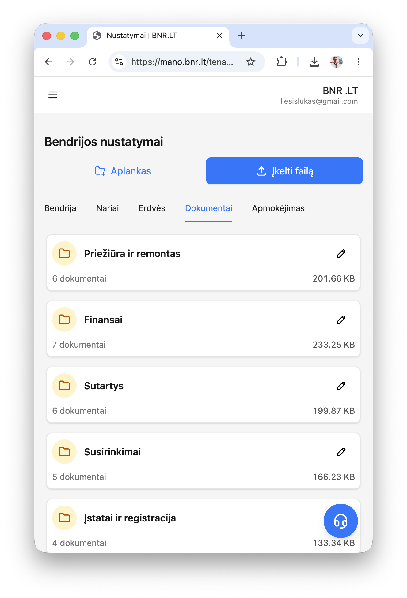 bnr.lt daugiabučio dokumentų archyvas: katalogai Priežiūra ir remontas, Finansai, Sutartys, Susirinkimai, Įstatai ir registracija